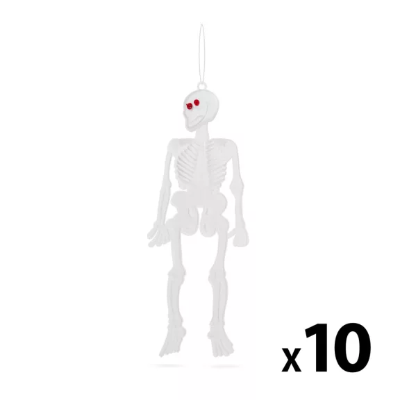 Foszforeszkáló csontváz szett - halloween-i dekoráció - 10 db / csomag Foszforeszkáló csontváz szett - halloween-i dekoráció - 10 db / csomag