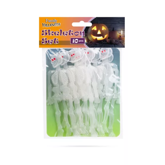 Foszforeszkáló csontváz szett - halloween-i dekoráció - 10 db / csomag Foszforeszkáló csontváz szett - halloween-i dekoráció - 10 db / csomag