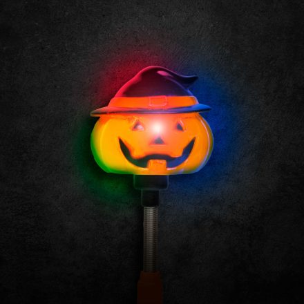 Halloween-i LED lámpa - rugós tök - elemes 58112A