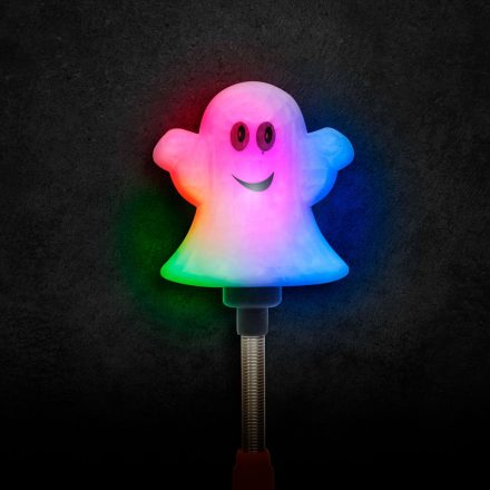 Halloween-i LED lámpa - rugós szellem - elemes 58112B