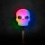 Halloween-i LED lámpa - rugós koponya - elemes 58112C