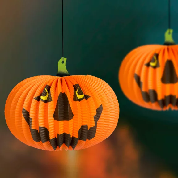 Halloween-i tökös lampion - akasztható - 26 cm Halloween-i tökös lampion - akasztható - 26 cm