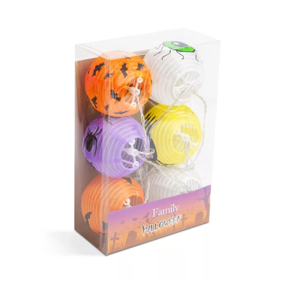 Halloween-i lampion fényfüzér - 7,5 x 150 cm - 2 x AA elemes Halloween-i lampion fényfüzér - 7,5 x 150 cm - 2 x AA elemes