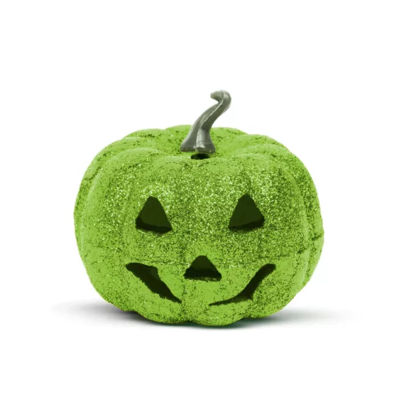 Halloween-i RGB LED dekor - habszivacs tök - zöld - 11 cm Halloween-i RGB LED dekor - habszivacs tök - zöld - 11 cm