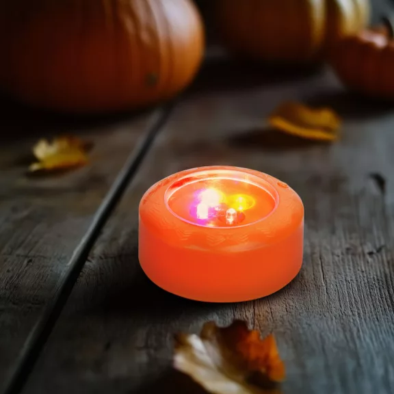 Halloween-i LED hangulatvilágítás - 4 színű LED - 2 x AAA - narancs - 77 x 35 mm Halloween-i LED hangulatvilágítás - 4 színű LED - 2 x AAA - narancs - 77 x 35 mm