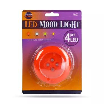   Halloween-i LED hangulatvilágítás - 4 színű LED - 2 x AAA - narancs - 77 x 35 mm