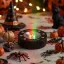 Halloween-i LED hangulatvilágítás - 3 LED - 3 x AAA - fekete, szellem
