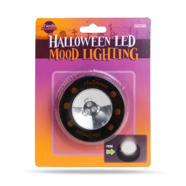   Halloween-i LED hangulatvilágítás - 3 LED - 3 x AAA - fekete, tök