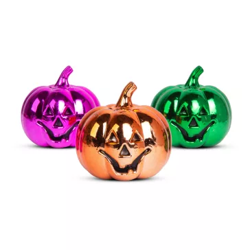   Halloween-i tök dekoráció - fényes - 6 cm - 3 szín / csomag