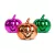Halloween-i tök dekoráció - fényes - 6 cm - 3 szín / csomag