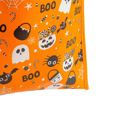   Halloween-i ajándéktáska szett - 27 x 31 cm - narancssárga - 2 db / csomag