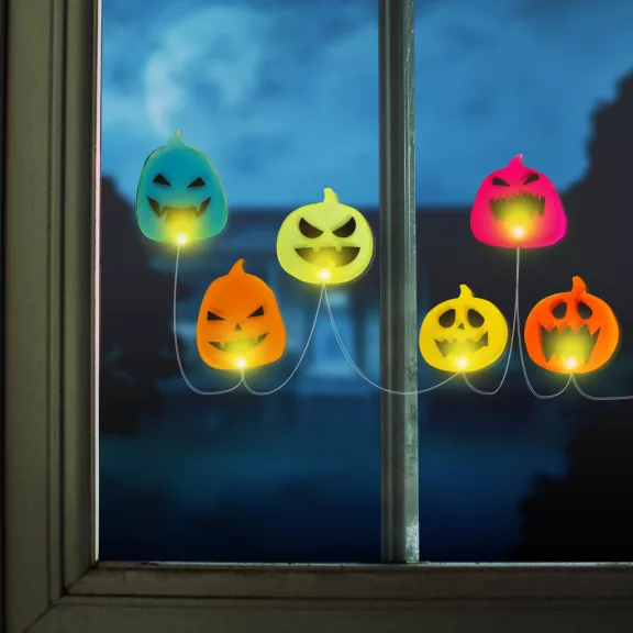 Halloween-i LED ablakdekor - gél - tök - 85 cm Halloween-i LED ablakdekor - gél - tök - 85 cm
