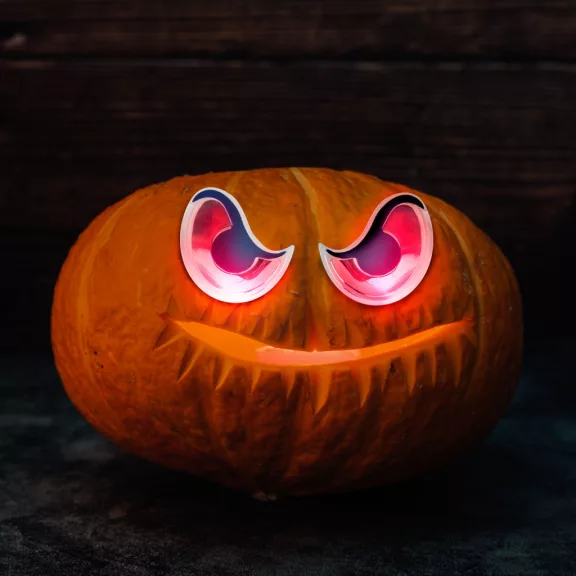 Halloween-i ijesztő szempár - piros LED-es - elemes Halloween-i ijesztő szempár - piros LED-es - elemes