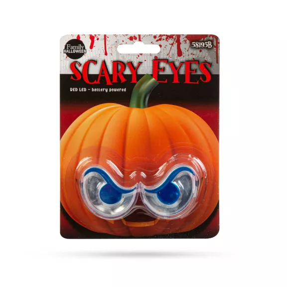 Halloween-i ijesztő szempár - piros LED-es - elemes Halloween-i ijesztő szempár - piros LED-es - elemes