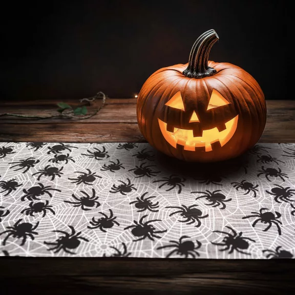 Asztalterítő futó - halloween-i motívumokkal - 180 x 28 cm Asztalterítő futó - halloween-i motívumokkal - 180 x 28 cm