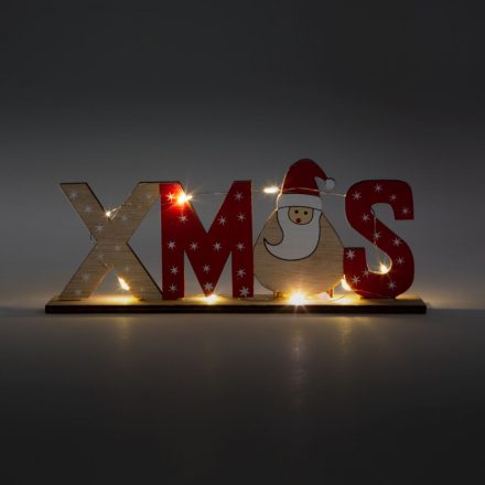 LED-es karácsonyi polcdísz - mikulásos - 21 x 4 x 8,5 cm 58249A