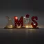 LED-es karácsonyi polcdísz - mikulásos - 21 x 4 x 8,5 cm