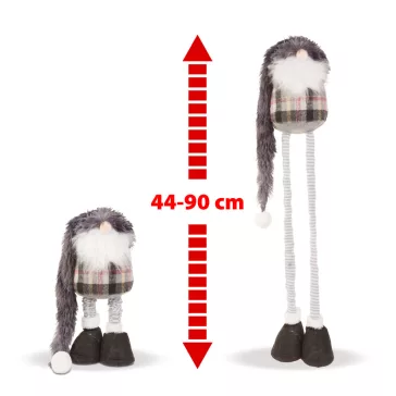   Karácsonyi skandináv manó - teleszkópos lábbal - 44-90 cm