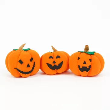   Halloween-i tök dekoráció - 10 x 10 x 11 cm - 3 féle - 3 db / csomag
