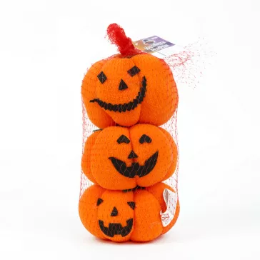   Halloween-i tök dekoráció - 10 x 10 x 11 cm - 3 féle - 3 db / csomag