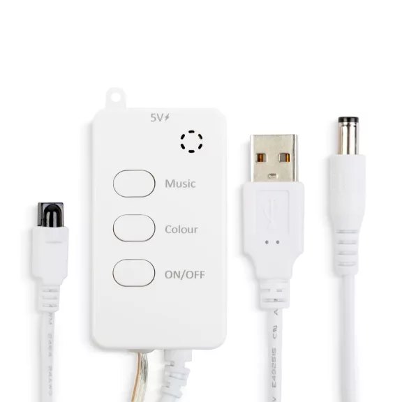 Smart fényfüzér - csillag - zene mód - USB - 25 RGB LED - 5 m - Bluetooth Smart fényfüzér - csillag - zene mód - USB - 25 RGB LED - 5 m - Bluetooth
