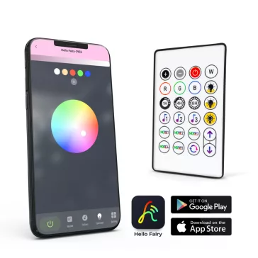   Smart fényfüzér - 100-240V - 66 RGB LED - 10 m - Bluetooth