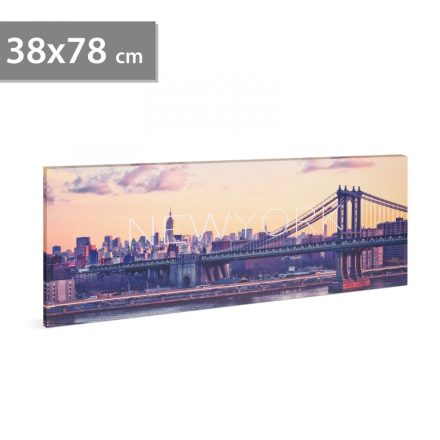 LED-es fali hangulatkép - "New York" - 2 x AA, 38 x 78 cm 58484