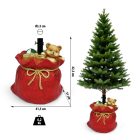 Karácsonyfatalp - mikulászsák - műkő - 41,5 x 31 x 42,5 cm