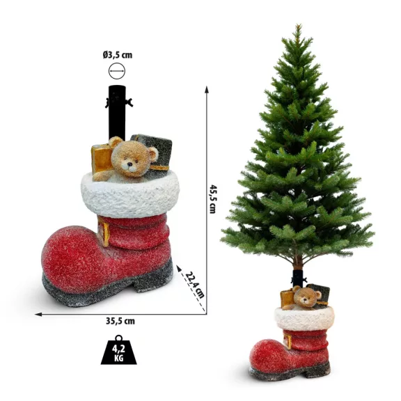 Karácsonyfatalp - csizma - műkő - 35,5 x 22,4 x 45,5 cm Karácsonyfatalp - csizma - műkő - 35,5 x 22,4 x 45,5 cm