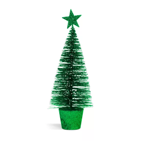 Mini dekor műfenyő - glitteres - 18 cm - 4 szín Mini dekor műfenyő - glitteres - 18 cm - 4 szín