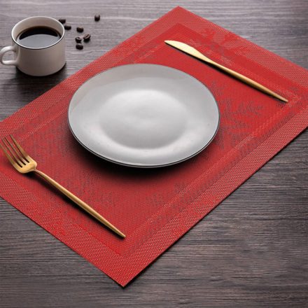 Karácsonyi tányéralátét - 45 x 30 cm - piros