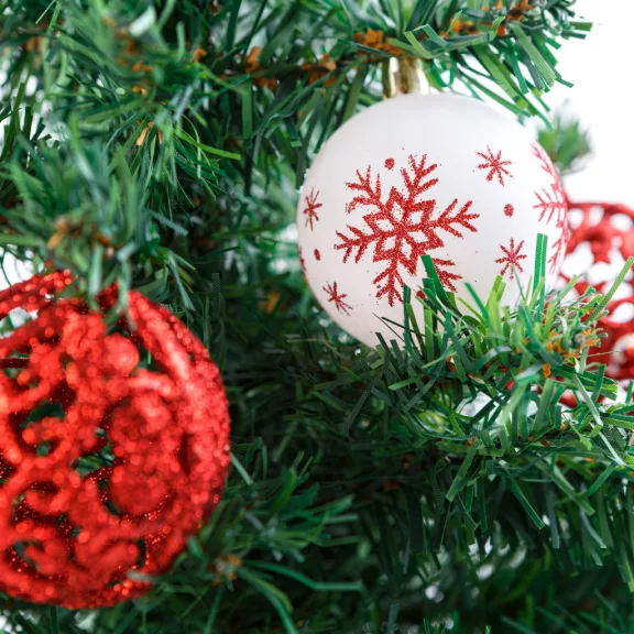Karácsonyfadísz szett - gömbdísz - 6 cm - 12 db / szett Karácsonyfadísz szett - gömbdísz - 6 cm - 12 db / szett