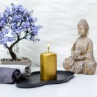 Gyertya - arany, illatmentes - 130 g