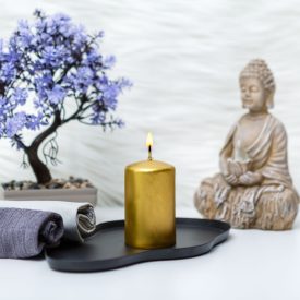 Gyertya - arany, illatmentes - 130 g