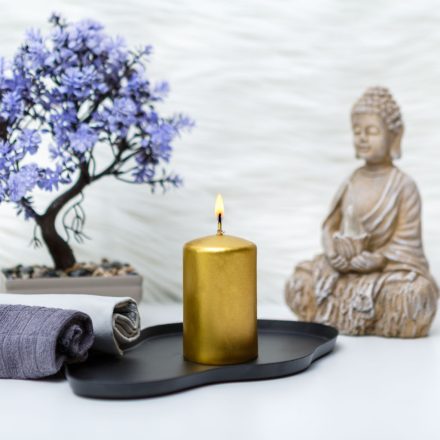 Gyertya - arany, illatmentes - 130 g