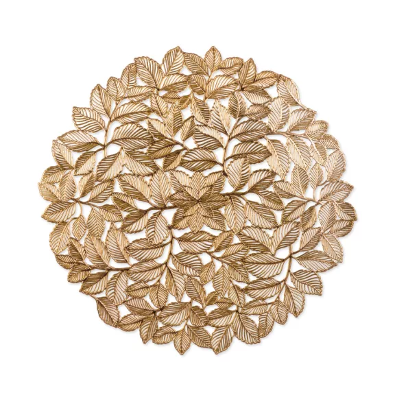 Tányéralátét - arany - fémes hatású - kör - PVC - 38 cm