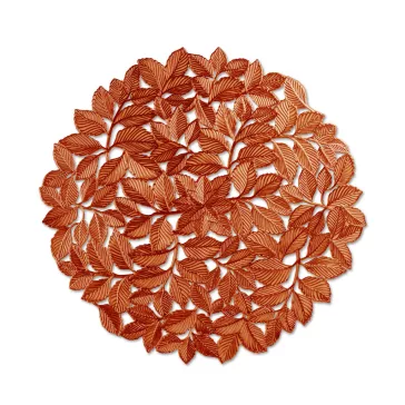   Tányéralátét - bronz - fémes hatású - kör - PVC - 38 cm
