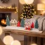 Adventi naptár - karácsonyi falu - MDF - 40 x 12 cm