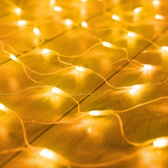 LED-es fényháló - 100 db melegfehér LED-del - 1,5 x 1,5 m - 230V - távirányítós LED-es fényháló - 100 db melegfehér LED-del - 1,5 x 1,5 m - 230V - távirányítós