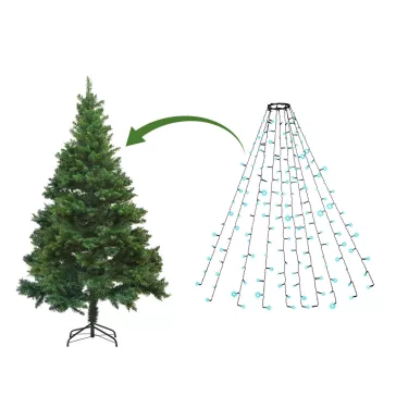   LED karácsonyfa fényfüzér - 1,9 m - 120 LED, hidegfehér - IP44