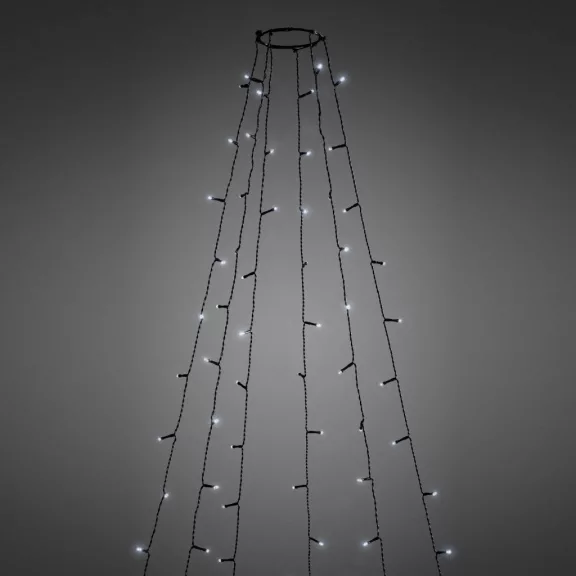 LED karácsonyfa fényfüzér - 1,9 m - 120 LED, hidegfehér - IP44