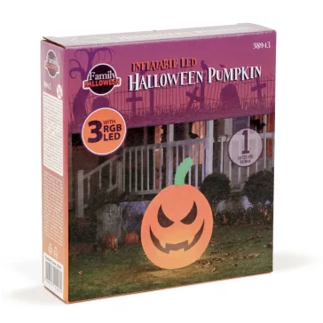Felfújható RGB LED-es halloween-i tök - 40 cm