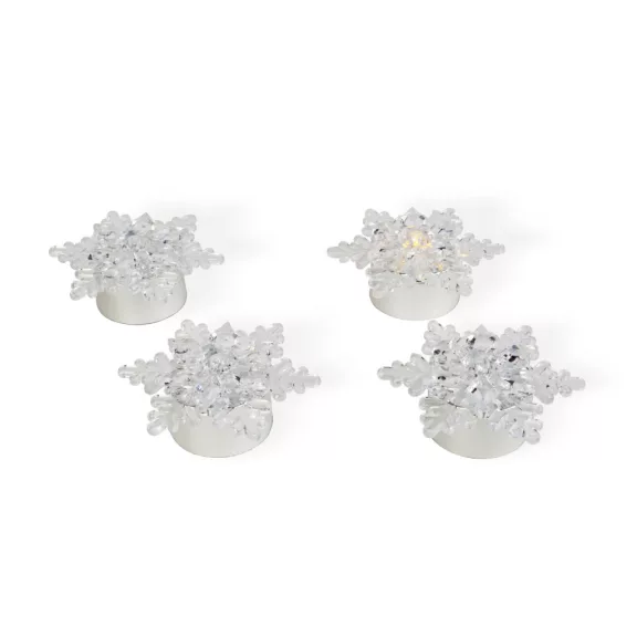LED-es jégkristály dekoráció - elemes - 4 db / csomag LED-es jégkristály dekoráció - elemes - 4 db / csomag