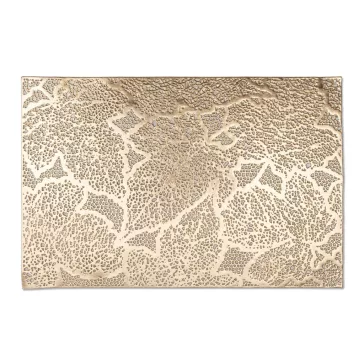 Tányéralátét - levélmintás - PVC - 45 x 30 cm - arany