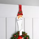Karácsonyi kopogtató, ajtódísz tartó - fém - mikulás - 38 cm