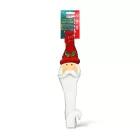 Karácsonyi kopogtató, ajtódísz tartó - fém - mikulás - 38 cm