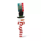 Karácsonyi kopogtató, ajtódísz tartó - fém - hóember - 38 cm