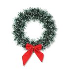 Karácsonyi ajtódísz / kopogtató - koszorú masnival - 27 cm