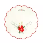 Karácsonyi asztalterítő - hímzett - 29 cm - 3 féle
