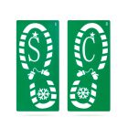 Karácsonyi dekoráció - lábnyom sablon szett - műanyag - 30,5 x 14 cm - 4 db / csomag